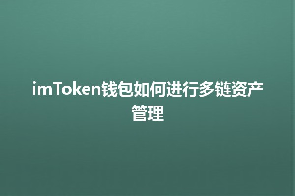 🪙 imToken钱包如何进行多链资产管理