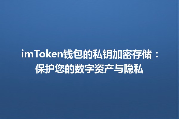 💼 imToken钱包的私钥加密存储：保护您的数字资产与隐私